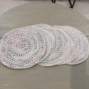 Benson Mills Bounce Placemats Red, White & Blue (Set of 6) 15 inch Round